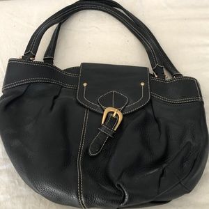 Black Leather Maxx New York Hobo Bag